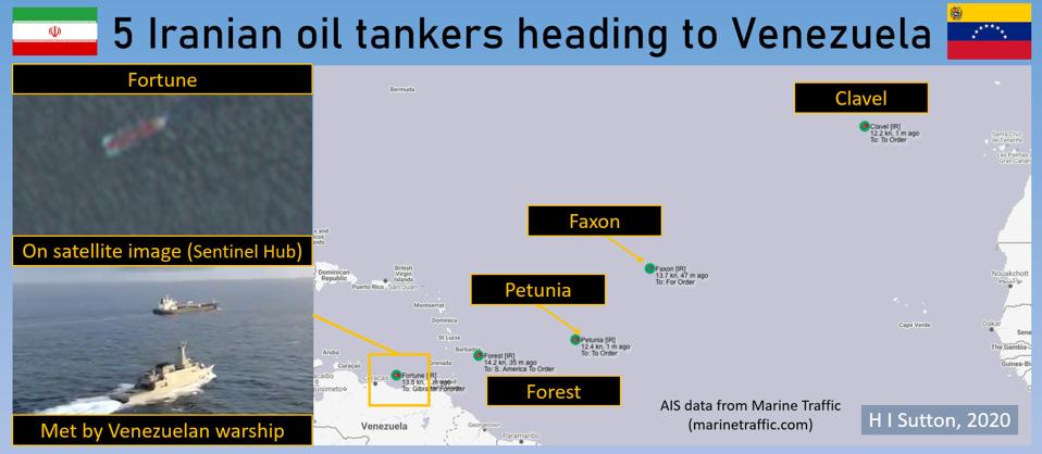 Tracking The 5 Iranian Oil Tankers Heading To Venezuela