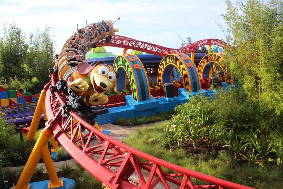 The Slinky Dog Dash ride at Toy Story Land in Disney's Hollywood Studios.