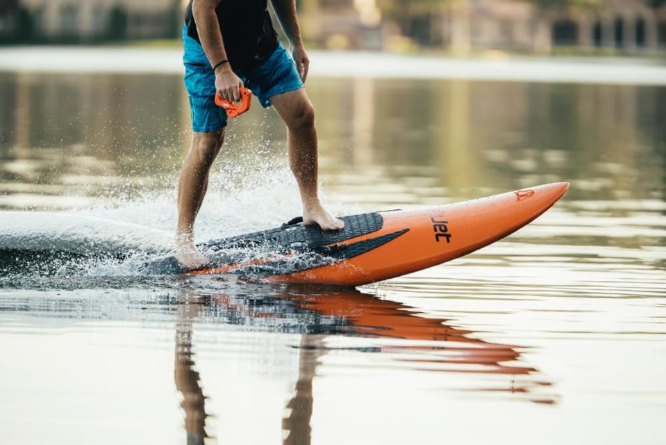 The Yu-Jet powered surfboard. The Yu-Jet powered surfboard.