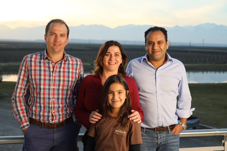 Left to Right Guillaume Bousquet (Anne's brother handling European Sales), Anne Bousquet, Labid al Ameri (Anne's husband) and Their Daughter