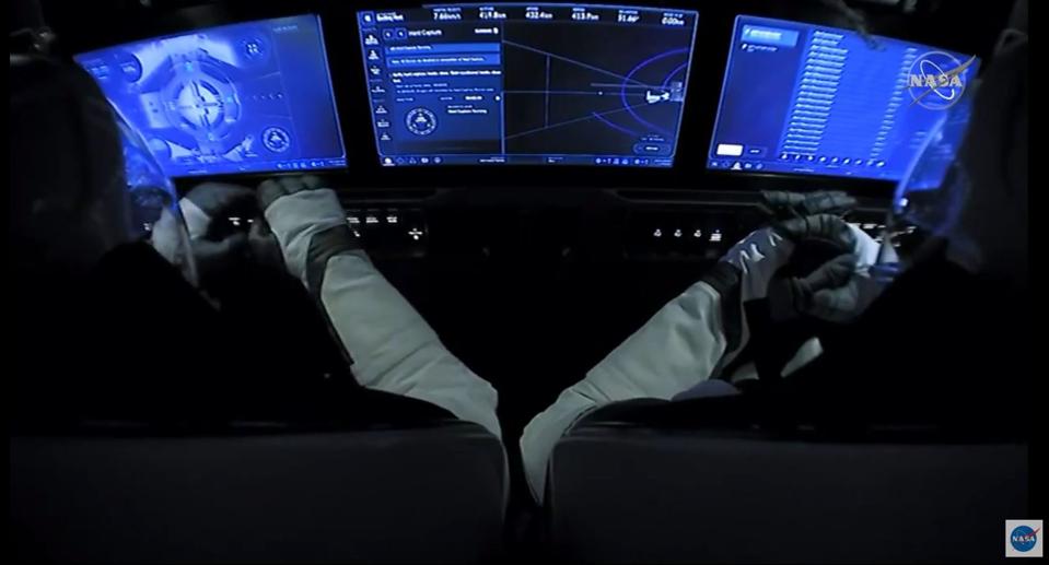 Inside Crew Dragon ISS docking