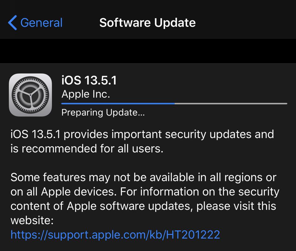Apple Ios 13 5 1 Is Live Surprise Release With Vital Security Update