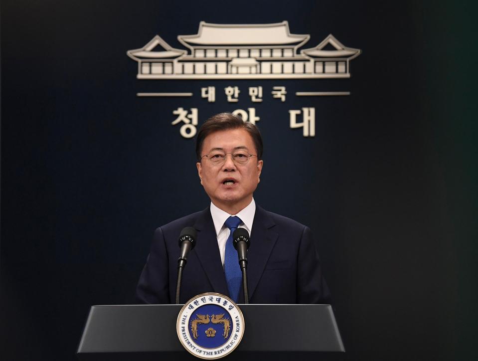 South Korean President Moon Jae-in.