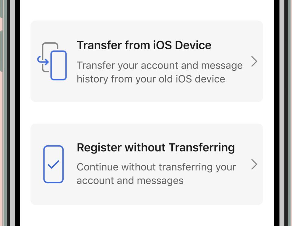 iOS transfer
