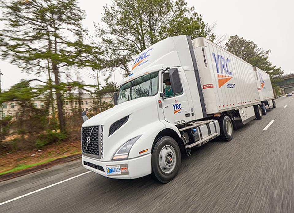 YRC Truck on a long haul.