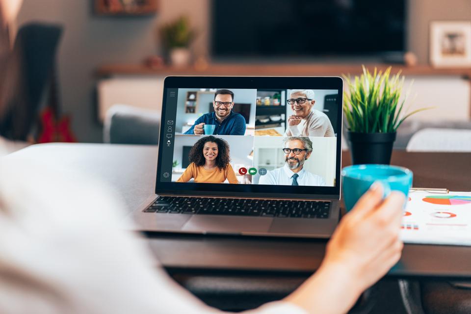 Business team in video conference