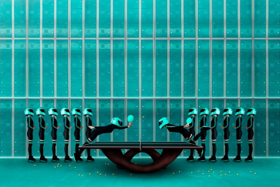 Ping Pong players at a professional club Indonesia