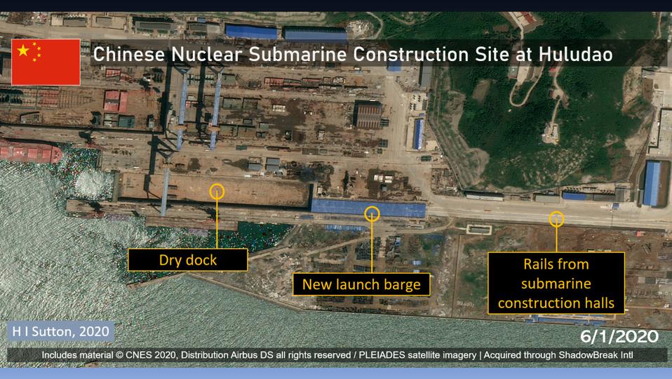 Chinese Navy Submarine construction site at Huludao