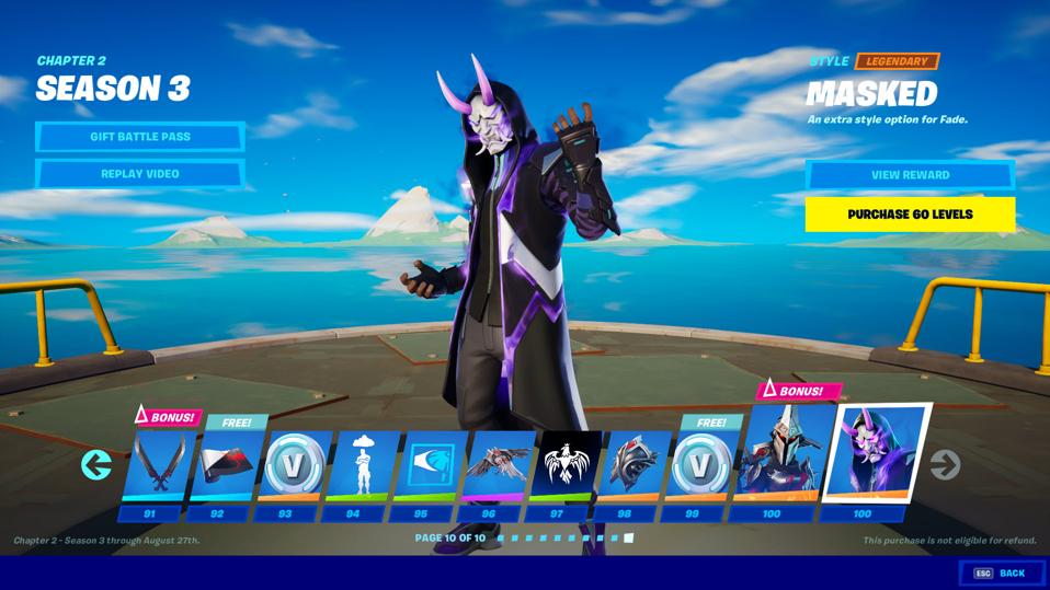 Fortnite Chapter 2 Season 3 Battle Pass Tier 100