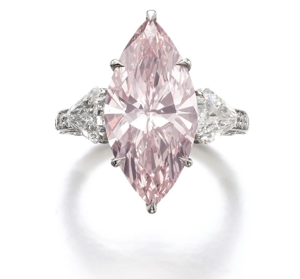 7-carat fancy intense light pink diamond, estimate: $2.5 – $3.5 million