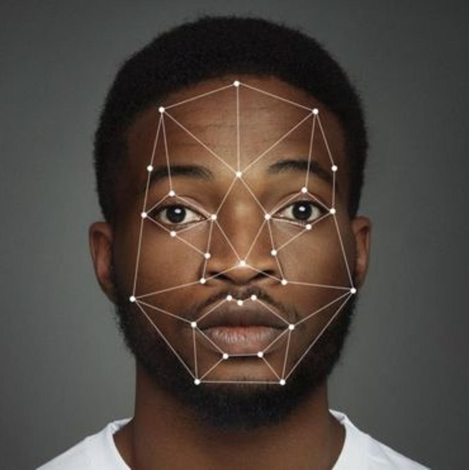 Facial recognition software in use