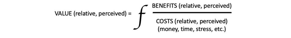 Value Equation: Benefits/Costs