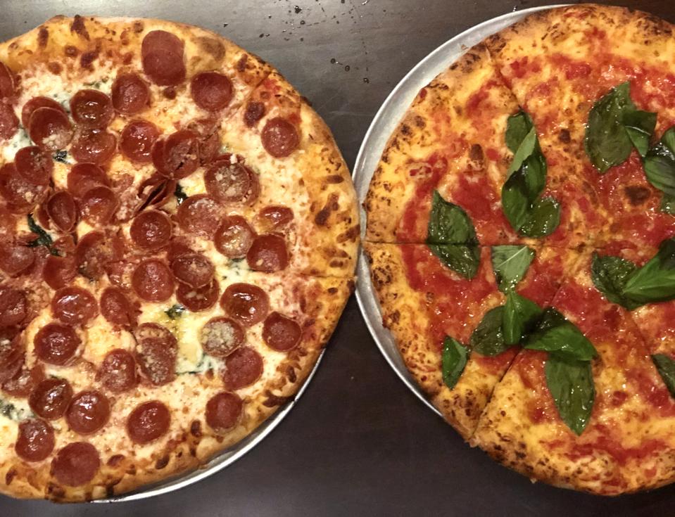 N.Y.C Pizza and Margherita Pizza at Mad Bene on Oahu