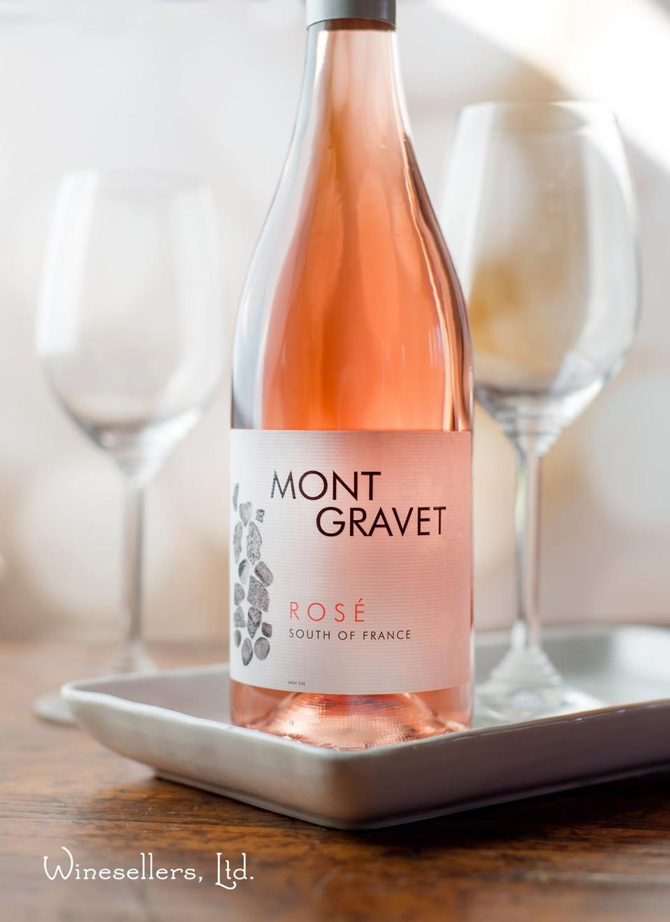 Mont Gravet Rosé is made of 100% Cinsault grapes.