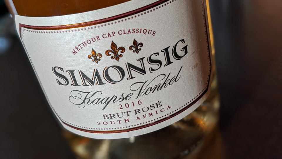 2016 Simonsig Wine Estate, ‘Kaapse Vonkel’, Méthode Cap Classique Brut Rosé