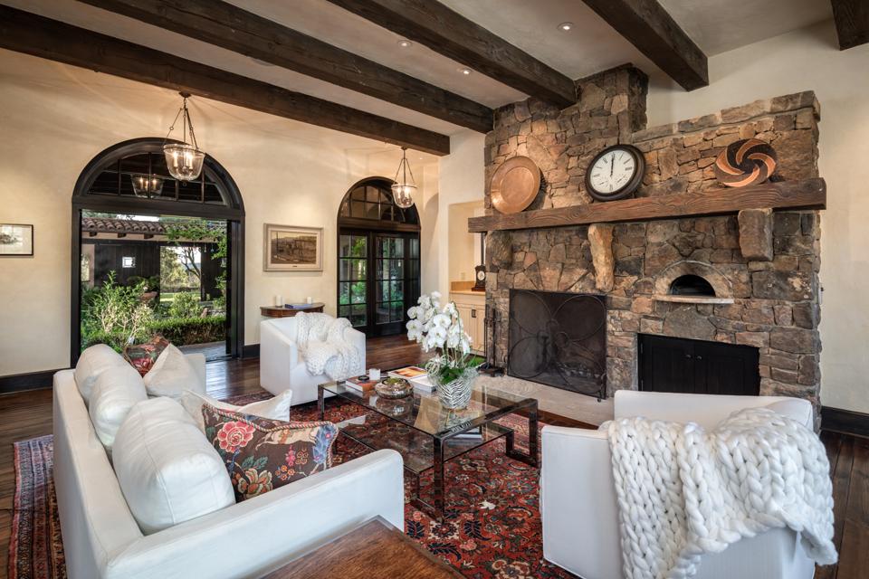 Rancho Latigo, Santa Ynez, California, fireplaces, rustic, contemporary, beams