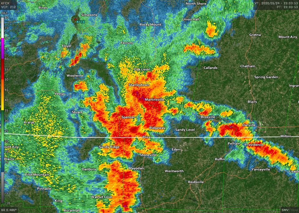 Training thunderstorms led to major flash flooding in Martinsville, Va., on May 24, 2020.