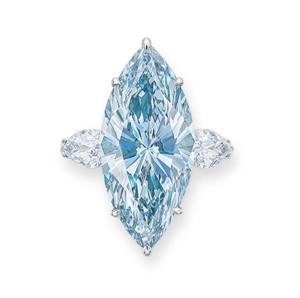 A 12.11-carat fancy intense blue diamond sold for $15.9 million 