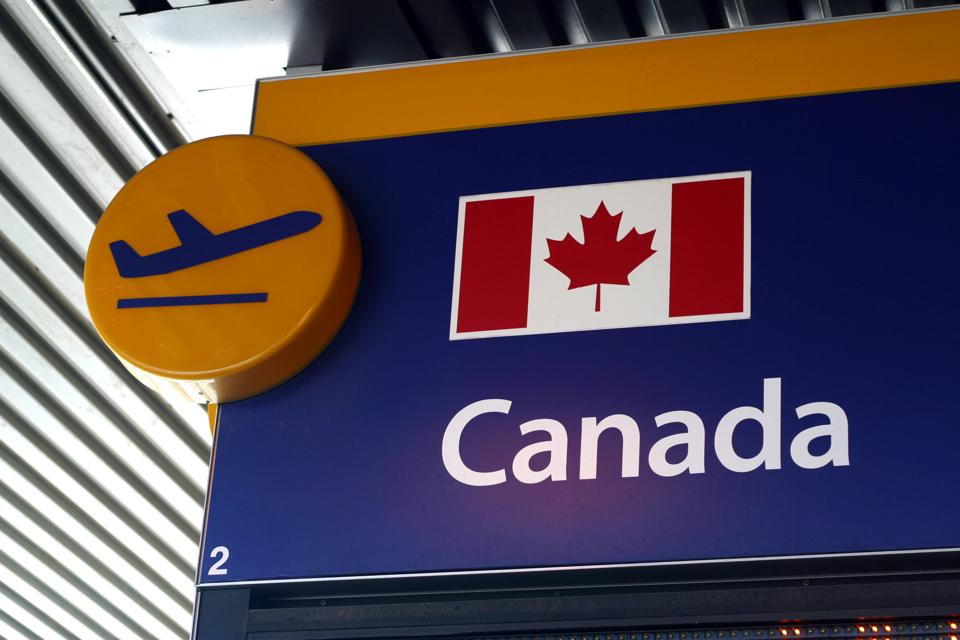 Airport Departure Sign Canada