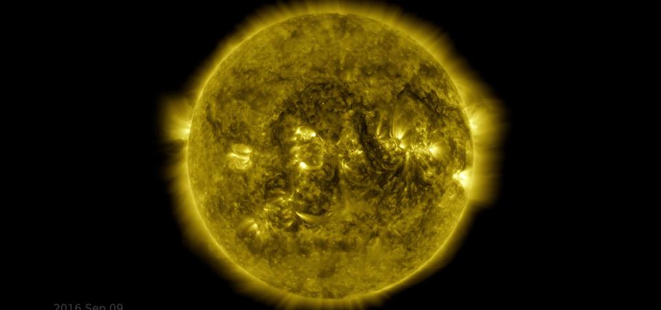 The Sun at a quieter point of its solar cycle.
