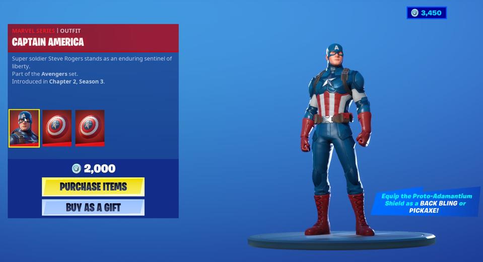 Fortnite S Fourth Of July Surprise Is An Official Captain America Skin From Marvel Live Now
