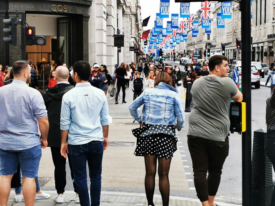 Regent Street In London was full of shoppers today