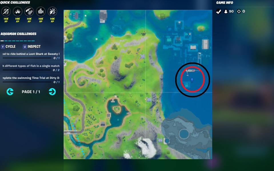 Fortnite Aquaman Challenge Location Where To Complete A Time Trial At Dirty Docks