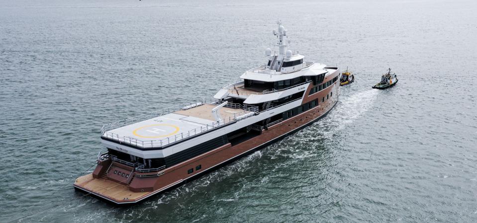 Take note of the massive aft deck on board the brand new Damen Yachting SeaXplorer 77 LA DATCHA.