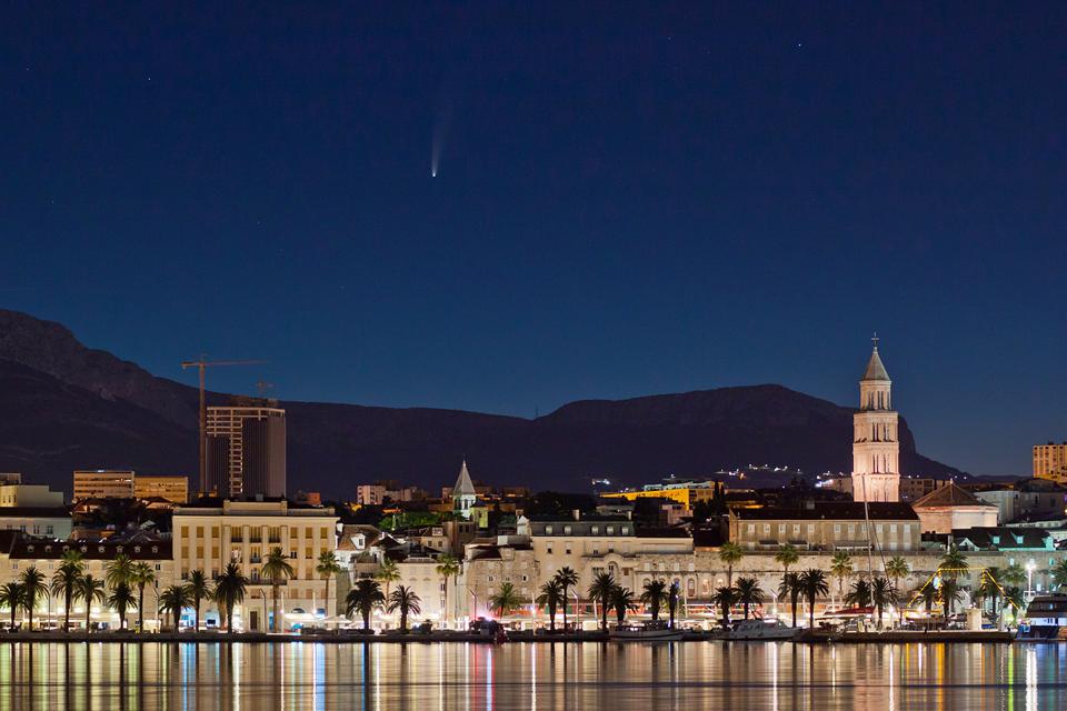 Comet NEOWISE appears spectacular in photos, but faint and diffuse to the unaided eye.