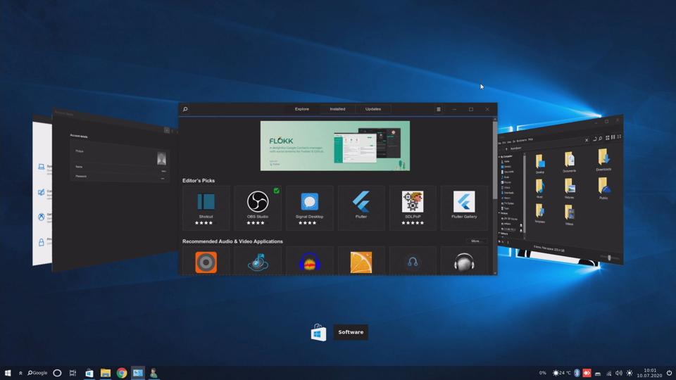 ″Coverflow″ style Alt-Tab app switching
