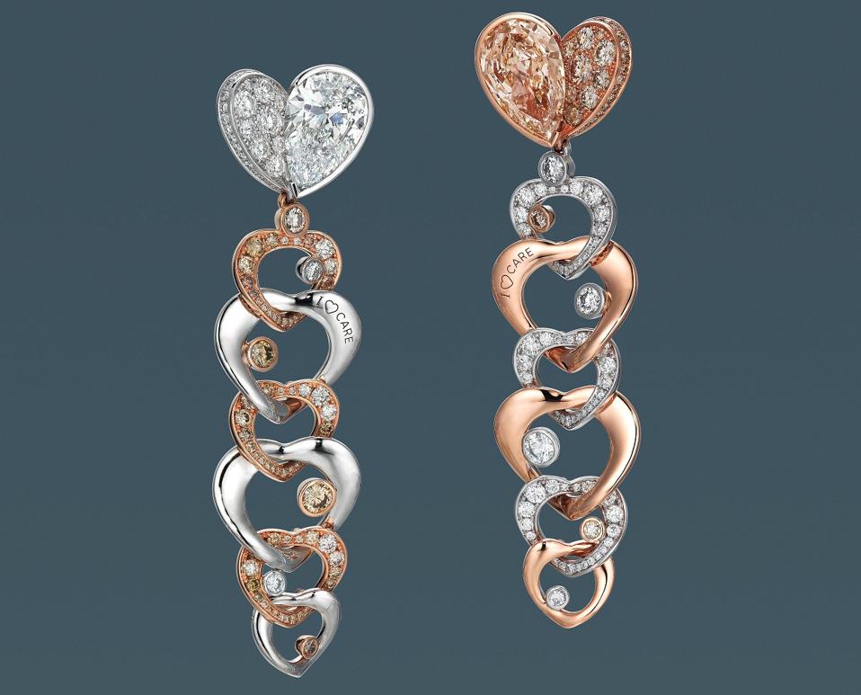 Alrosa Diamonds That Care by ANNA HU earrings that fetched $27,556 for charity