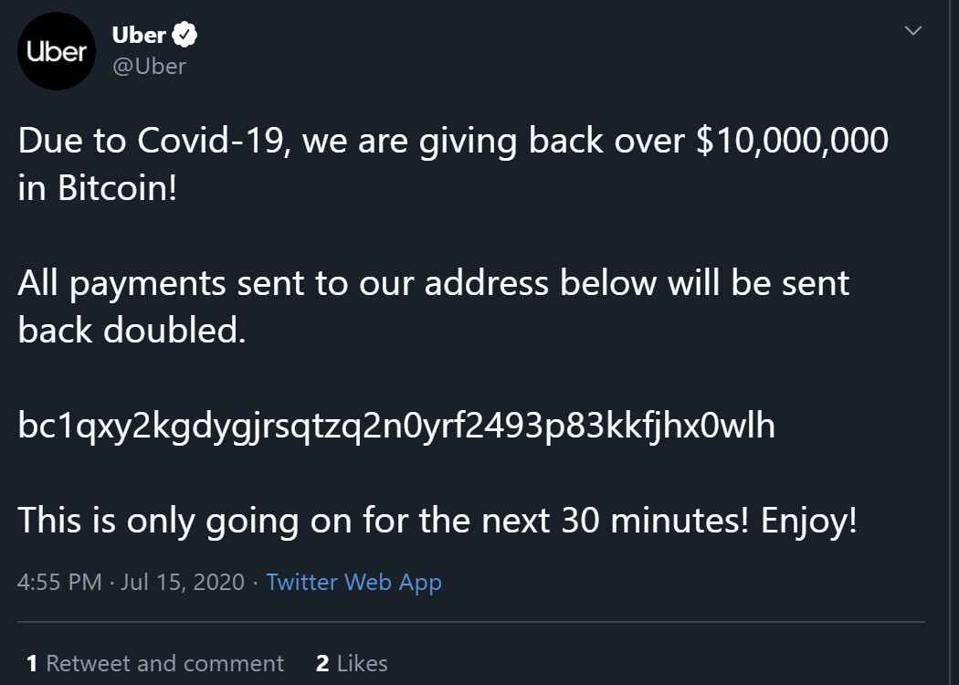 Bill Gates, Bezos, Biden, Obama, Uber, Kanye And Elon Musk Hacked For