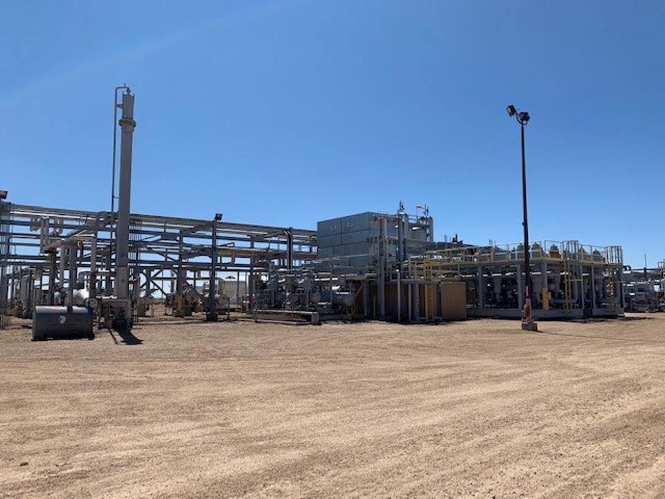 A natural gas plant operated by Maverick Natural Resources.
