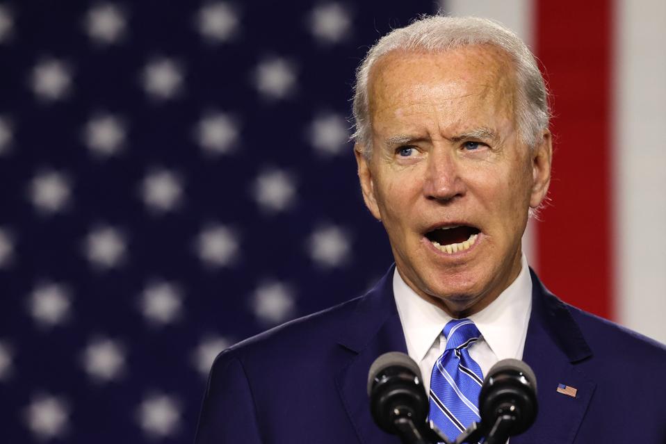 Democratic Presidential Candidate Joe Biden Speaks On His ″Build Back Better″ Clean Energy Economic Plan