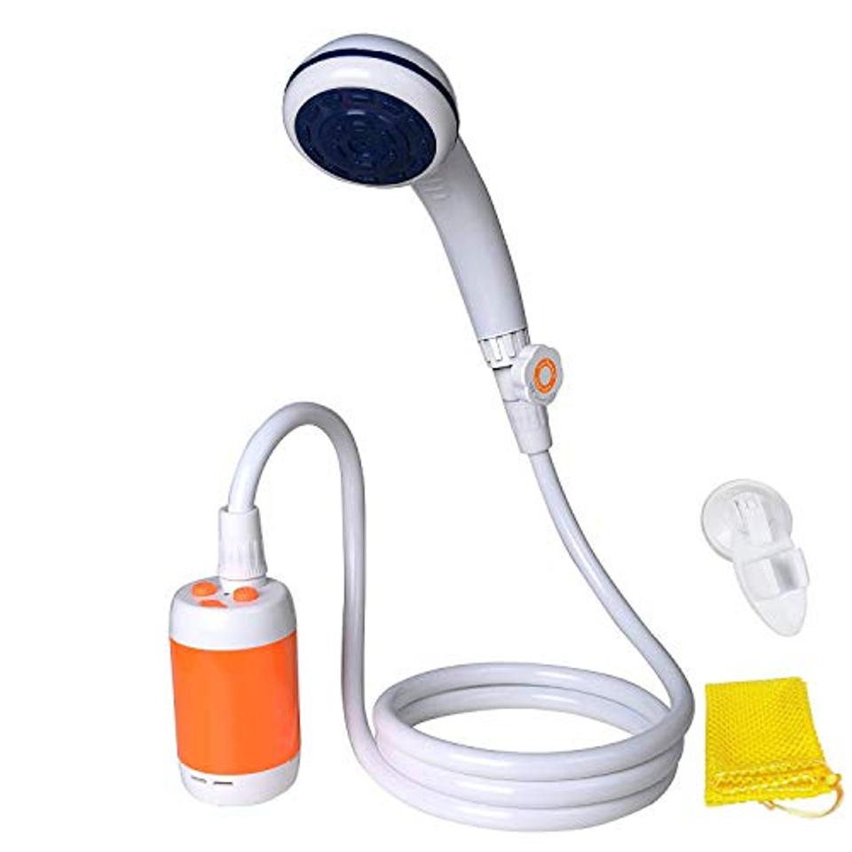 A portable shower head