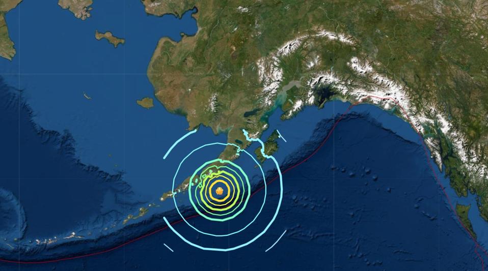 Posizione dell'epicentro del terremoto.