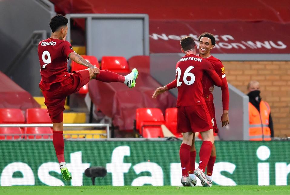 Liverpool Lift Premier League Trophy After Goal Filled Anfield Finale