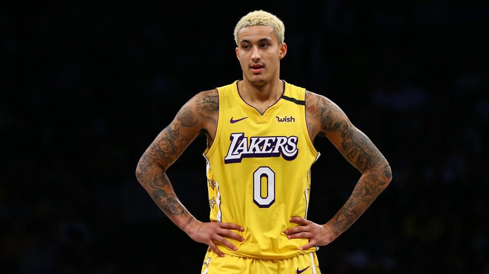 Kyle Kuzma during the Lakers' matchup against the Nets on Jan. 23, 2020.
