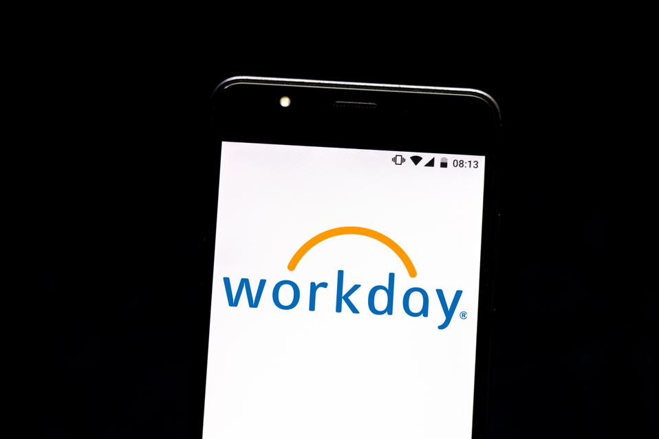 In this photo illustration the Workday logo is seen...