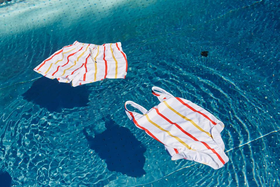 Swimwear created with McDonald's straws and marine plastics