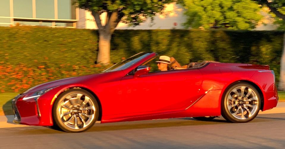 2021 Lexus LC500 Convertible Driving