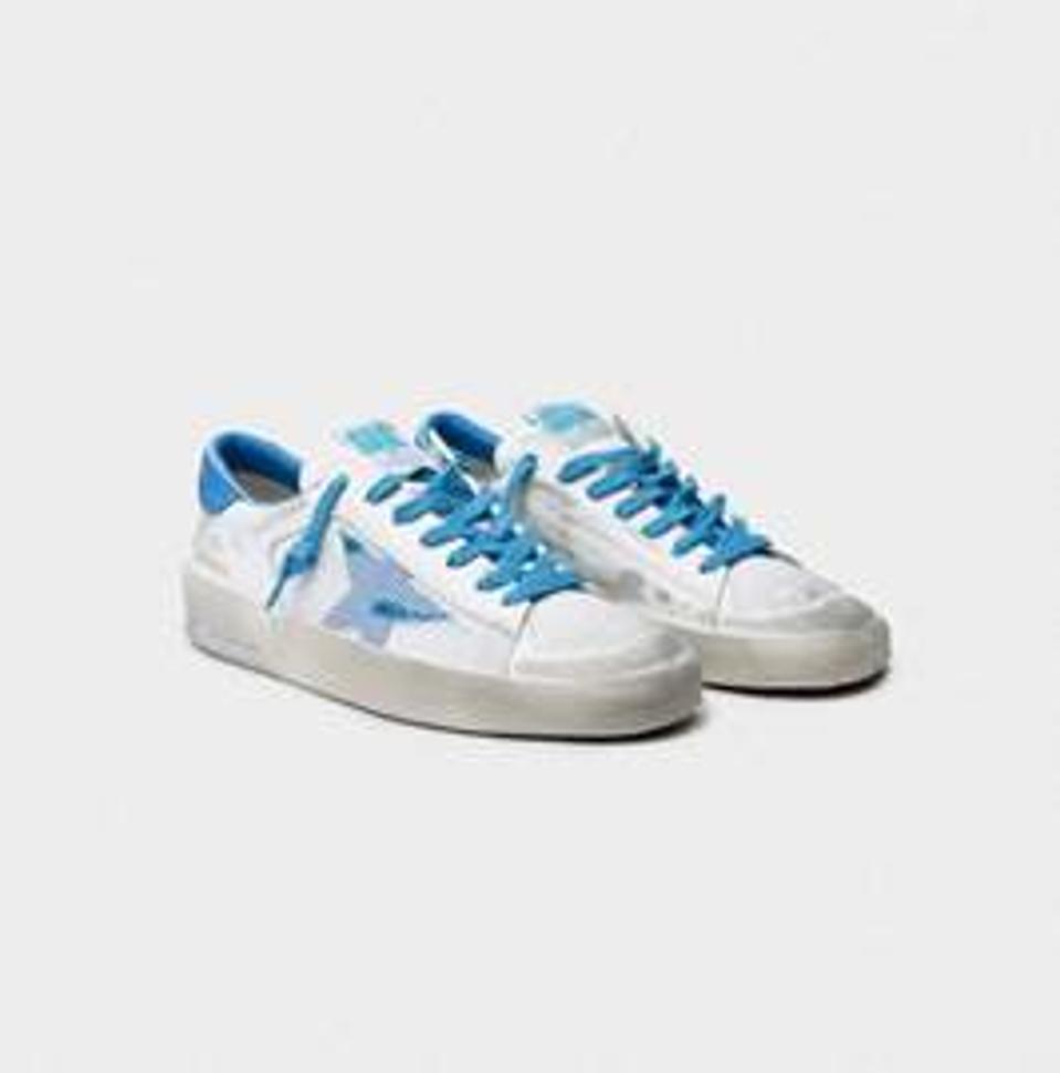 Golden Goose ‘White and Light Blue Stardan sneakers’