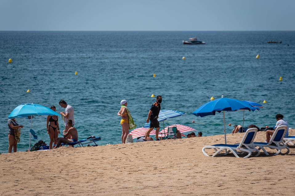 Catalonia beach In Spain during coronavirus