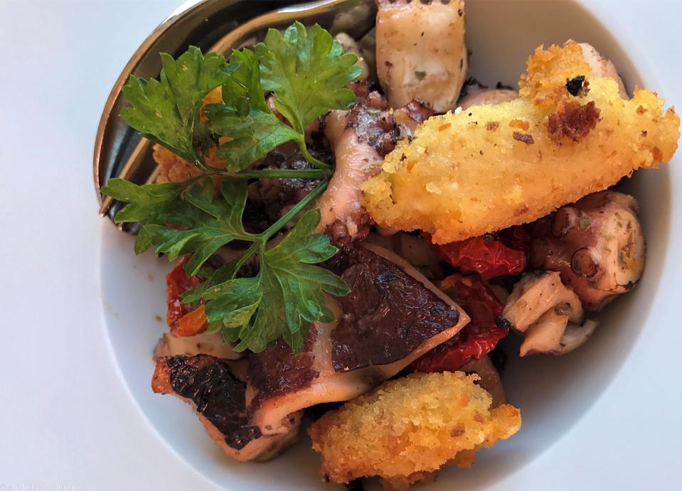 Grillo pairs beautifully with seafood, such as this Sicilian octopus salad.