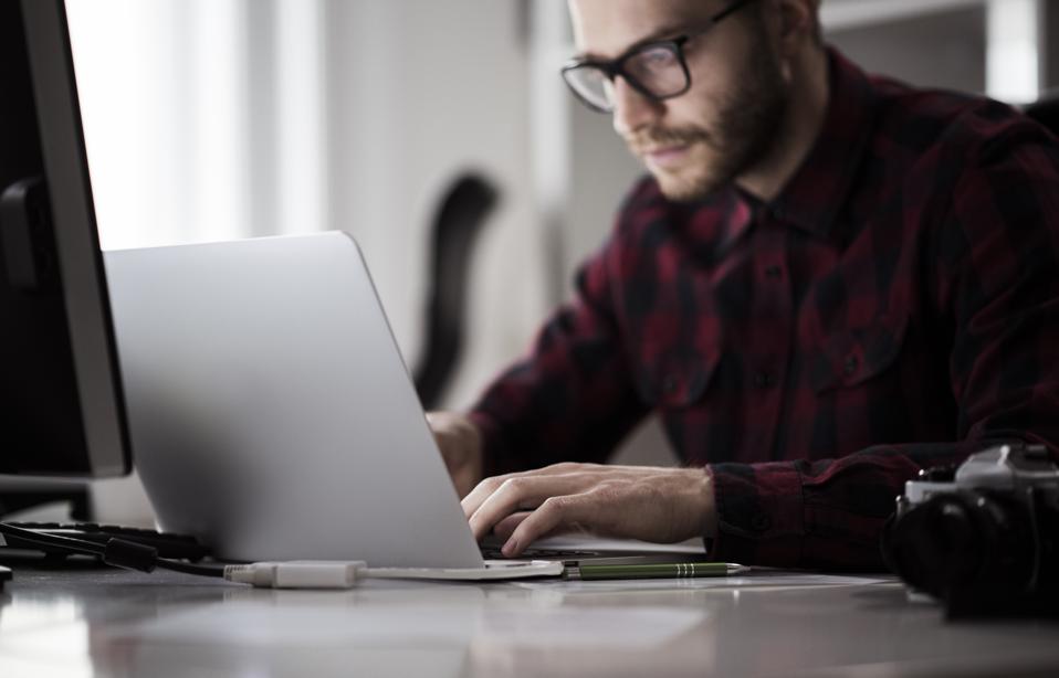 Young man working in the office