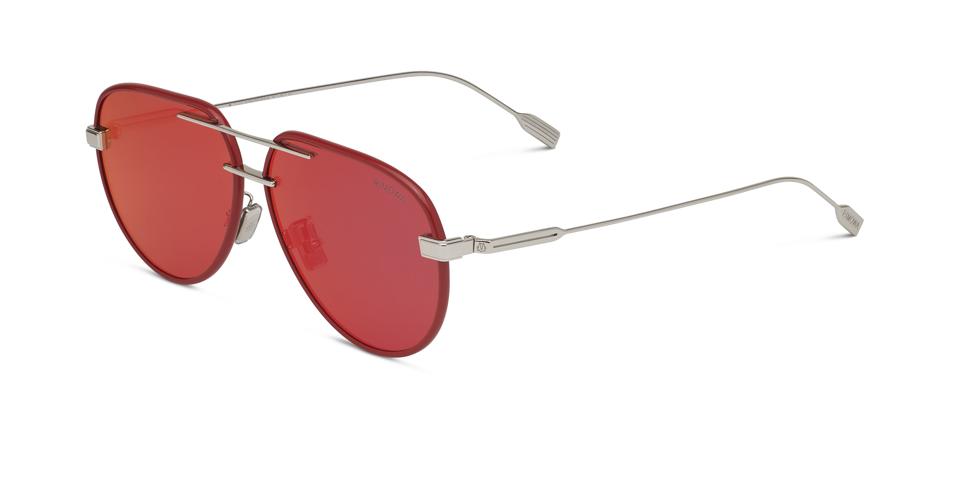 Red Mirrored Pilot Frame Designed in Germany, Made in Italy.