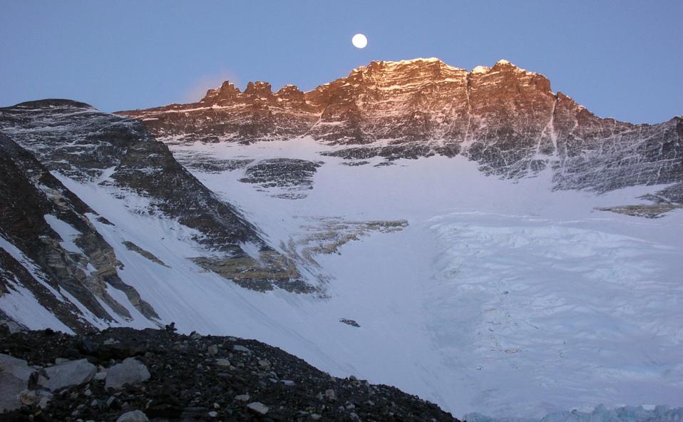 The mountain range of Mount Everest