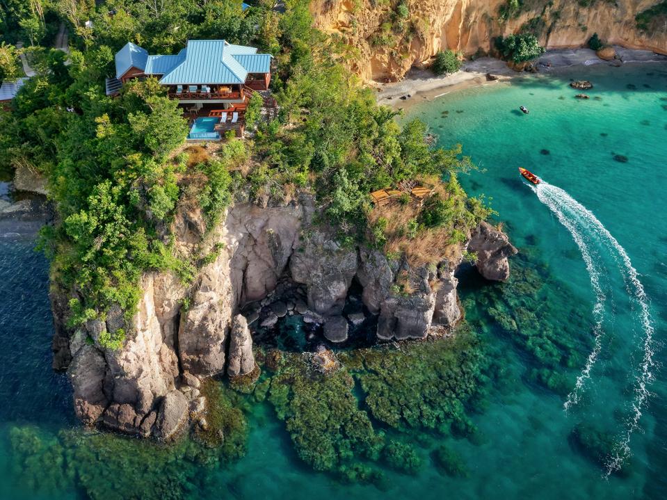 Overhead view of Secret Bay Hotel