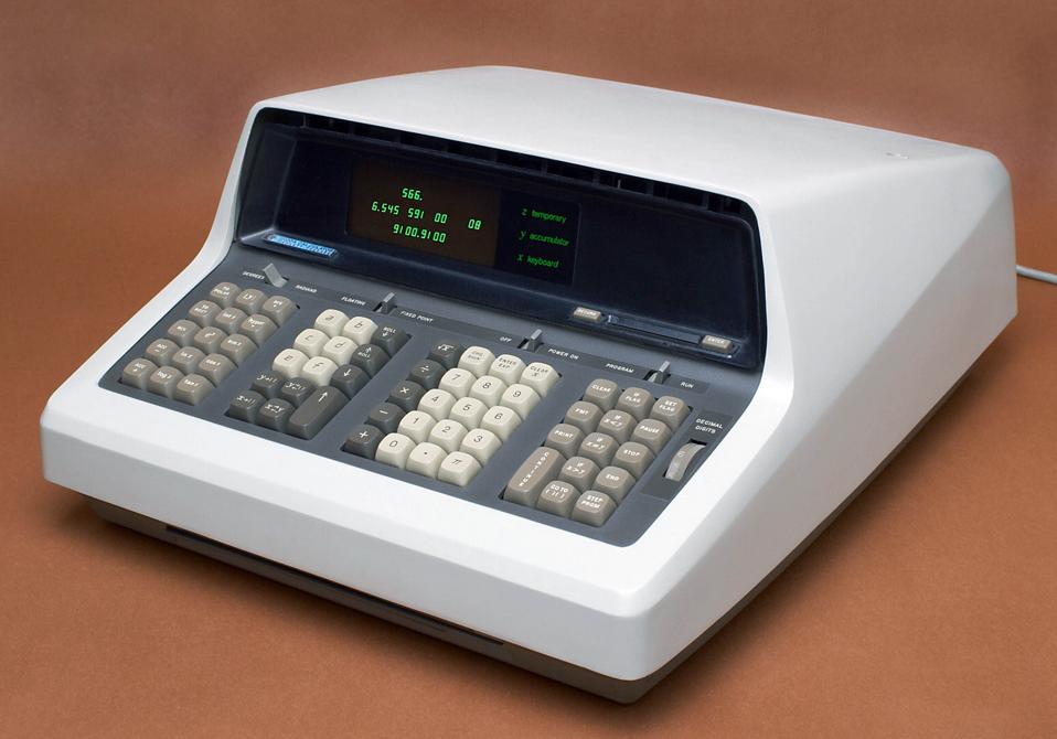 The HP 9100A was Hewlett Packard's first calculator, 1968