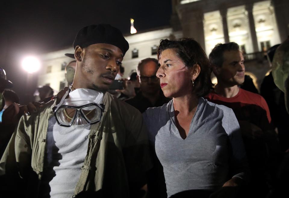 Protesters Rally in Providence